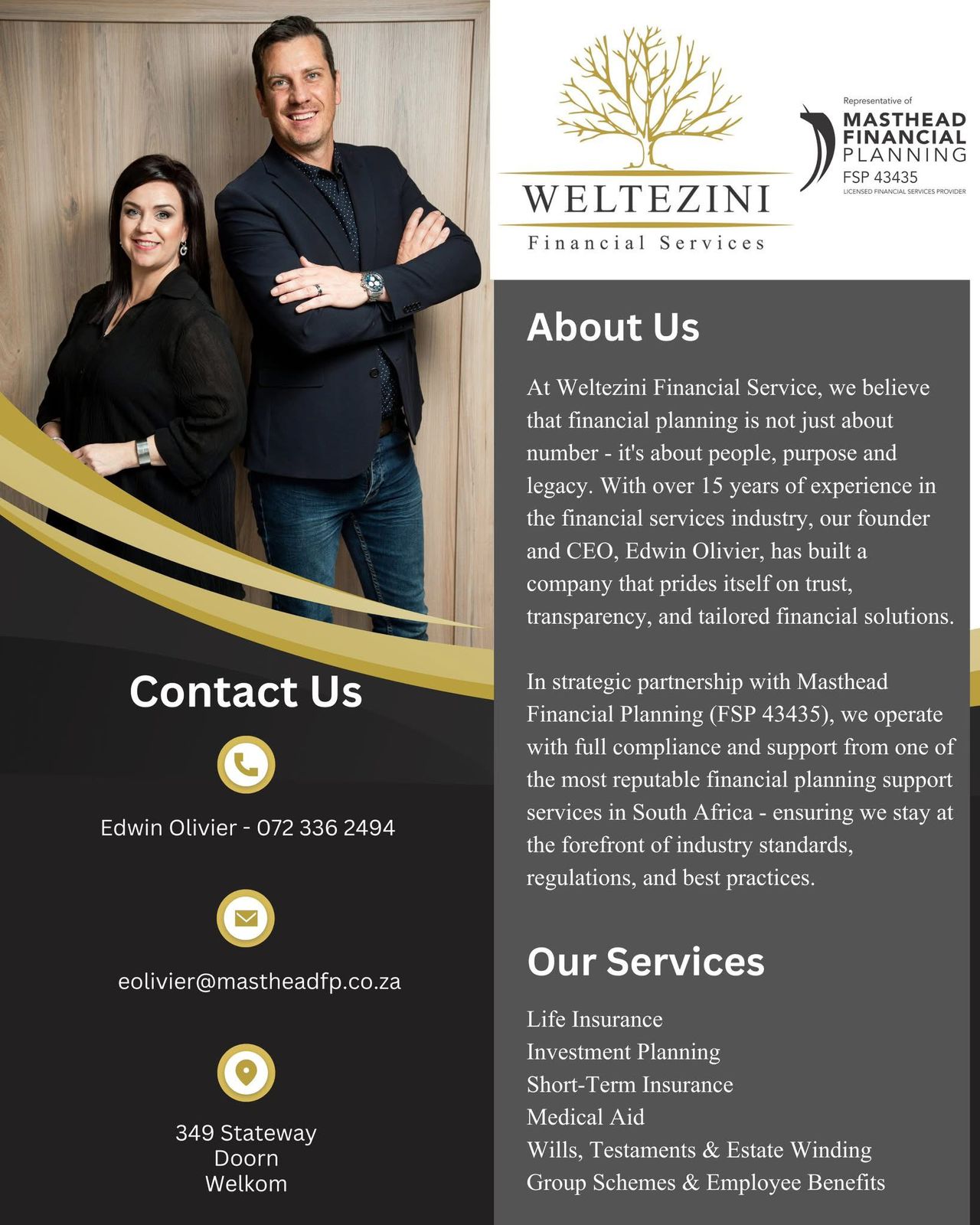 Edwin Olivier - Weltezini Financial Services